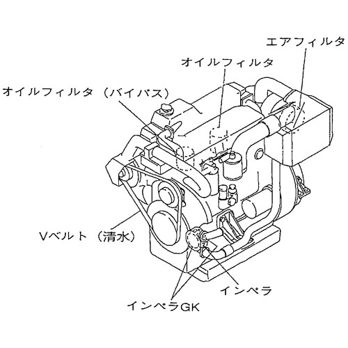 ヤマハマリンエンジン MD380T/Ｄ380T/MD380/D380/385/386/MD580 純正部品