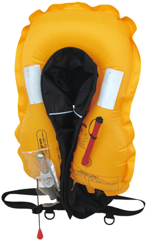 ＢＬＵＥＳＴＲＯＭ　ブルーストーム　ダブルセンサー付き水感知式膨張式救命胴衣　サスペンダータイプ　ＢＳＪ−２４２０