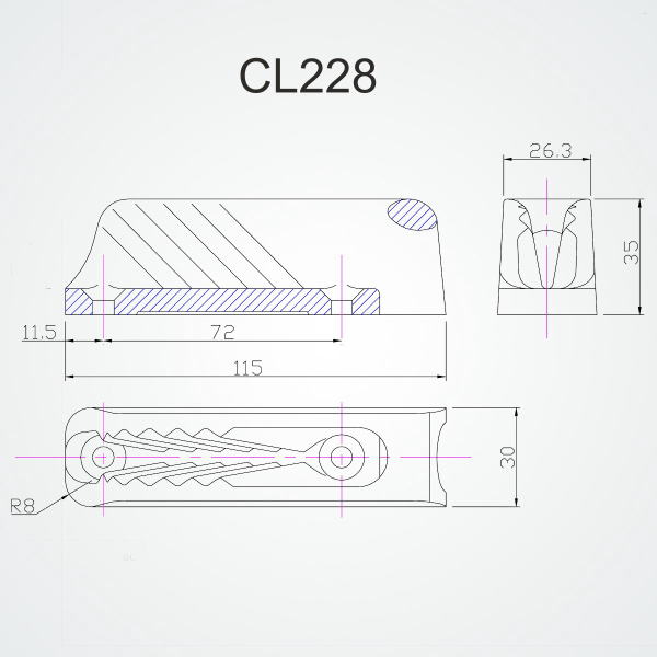 NN[g@CL228 Vertical with Integral Fairlead