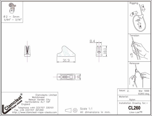 NN[g@Clamcleat CL260 Line-Lok