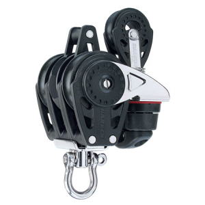 HARKEN HA2619 40 mm Triple Ratchet Block Swivel, Becket, Cam Cleat, 29mm Block