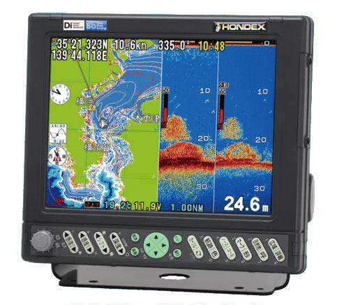 HONDEX HES プロッター魚探の最高峰。.4型GPSデジタル魚探