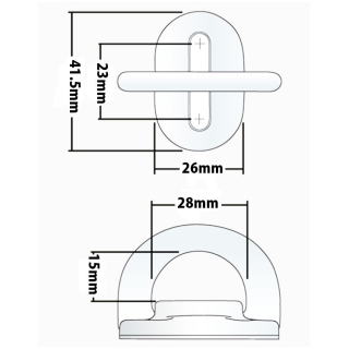 HARKEN フォールディングパッドアイ 寸法