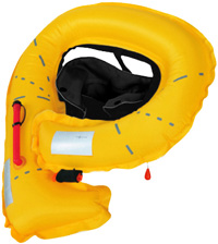ＢＬＵＥＳＴＲＯＭ　ブルーストーム　ダブルインジケーター付き　水感知式膨張式救命胴衣　ウエストベルトタイプ　ＢＳＪ−５１２０ＲＳ　２０１３年基準改定適合品